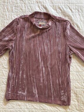purple velvet shirt, size L, Pilcro brand from Anthropologie